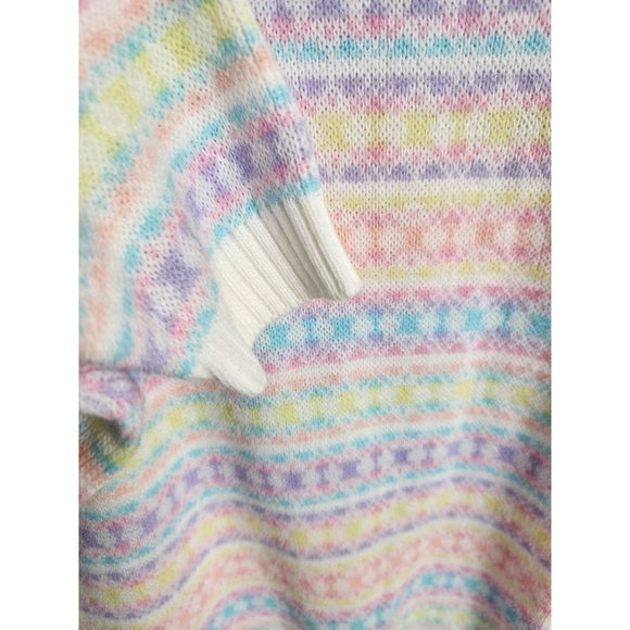 Vtg. Jolie New York Women's Sz. M Pastel Crew Neck Sweater - Picture 4 of 6